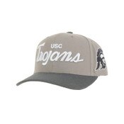 USC Trojans Gray Script Thunderstorm Coach Pro Crown Snapback Hat